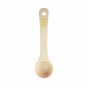 229-10638 1 oz Solid Portion Spoon w/ Short Handle - Polycarbonate, Beige