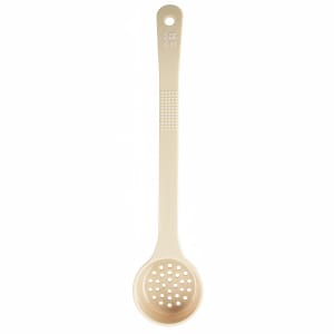 229-10649 3 oz Solid Portion Spoon w/ Long Handle - Polycarbonate, Beige
