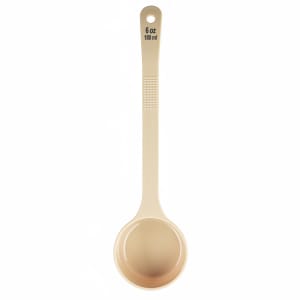229-10656 6 oz Solid Portion Spoon w/ Long Handle - Polycarbonate, Beige