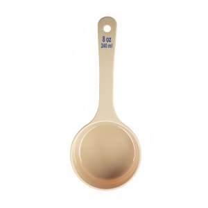 229-10658 8 oz Solid Portion Spoon w/ Short Handle - Polycarbonate, Beige