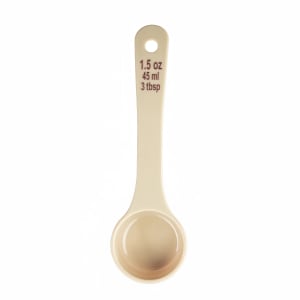 229-11166 1 1/2 oz Solid Portion Spoon w/ Short Handle - Polycarbonate, Beige