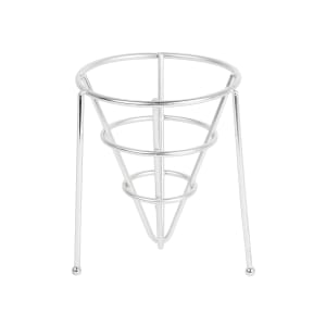 284-483888 5" Round Wire Fry Cone Basket - 6"H, Stainless Steel