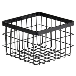 284-WB664MG 6" Square Wire Basket - Iron, Metal Gray