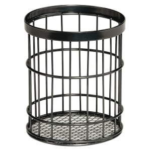 284-WB55MG 4 1/2" Round Wire Basket - 5 1/2"H, Iron, Metal Gray
