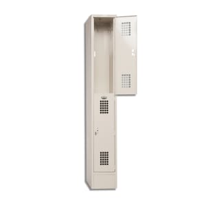 145-WL21 1 Column Locker w/ (2)12" x 12 x78" Compartments, Beige