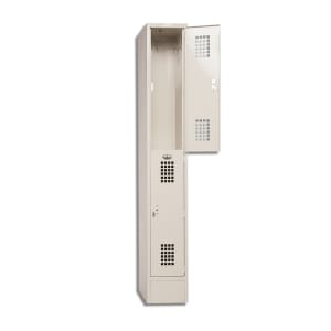 145-WL21 1 Column Locker w/ (2) Compartments, Beige