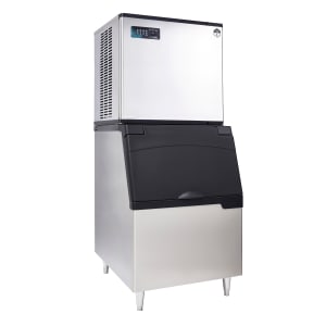 457-IM1100WCIB033 1036 lb Full Cube Ice Machine w/ Bin - 350 lb Storage, Water Cooled, 208-230v