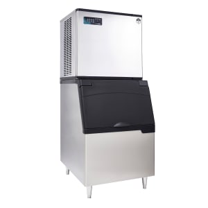 457-IM1100WHIB033 1036 lb Half Cube Ice Machine w/ Bin - 350 lb Storage, Water Cooled, 208-230v