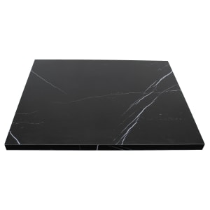 628-P60230X30 30" x 30" Rectangular Sintered Stone Table Top - Indoor/Outdoor, Italian Black