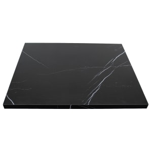 628-P60224X30 24" x 30" Rectangular Sintered Stone Table Top - Indoor/Outdoor, Italian Black