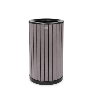 874-ALP440001GRY 32 Gallon Outdoor Trash Container - Polystyrene, Gray
