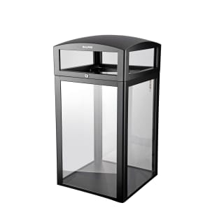 874-ALP47140CLR 40 Gallon Outdoor Trash Container - Steel, Clear