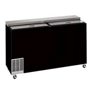 199-BC48RTBSSTK 48" Forced Air Bottle Cooler - Holds (206) 12 oz Bottles, Black, 115v