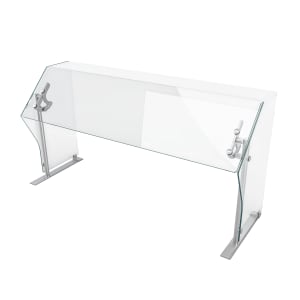 315-VG3P60 60" Portable Food Shield - Free-Standing, Adjustable, Glass/Aluminum