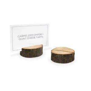 872-BHO074NAW23 2 1/2" Tabletop Menu Card Holder - Wood
