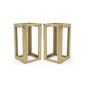 872-BRI010NAW28 2 Piece Square Rustic Wood™ Display Riser - Wood, Natural