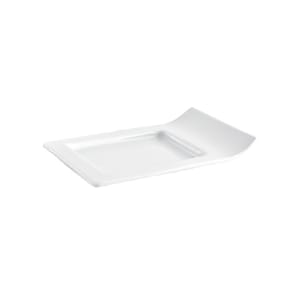 872-DAP041WHP23 Rectangular Sampler™ Plate - 5 3/4" x 3 3/4", Porcelain, White