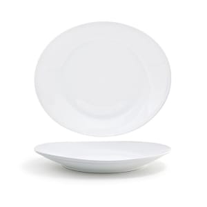 872-DDP032WHP12 Oval Ellipse™ Plate - 12" x 10", Porcelain, White