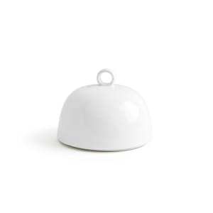 872-DCV001WHP23 4 1/4" Round Plate Cover - Porcelain, White
