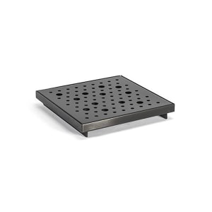 872-BPT036BKS22 6" Square Drip Tray - Stainless Steel, Matte Black