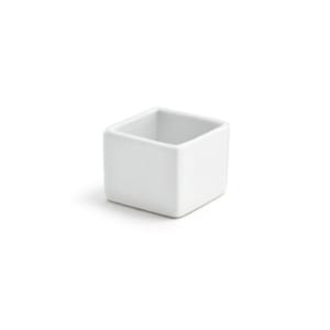 872-DSD034WHP24 1 oz Square Ramekin - Porcelain, White
