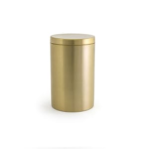 872-RJR024GOS23 10 oz Round Storage Jar - Stainless Steel, Matte Brass