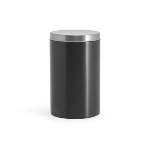 872-RJR029BKS23 10 oz Round Storage Jar - Stainless Steel, Matte Black