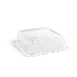 872-DCV064CLT28 6" Square Servewise® Disposable Plate Cover - Plastic, Clear