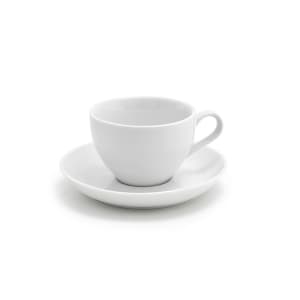 872-DCS005WHP23 6 oz Seattle Cup & Saucer Set - Porcelain, White