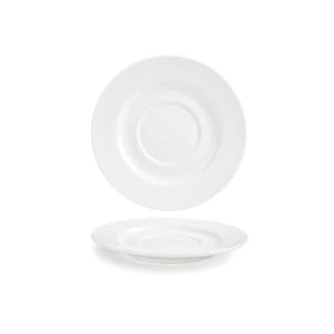 872-DCS035WHP23 8" Round Monaco Saucer - Porcelain, White