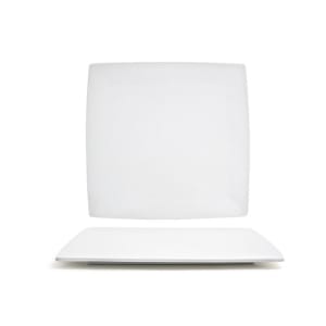 872-DDP025WHP22 11" Square Canvas® Plate - Porcelain, White