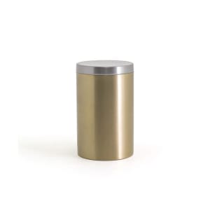 872-RJR029GOS23 10 oz Round Storage Jar - Stainless Steel, Matte Brass