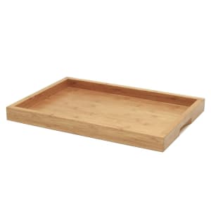 872-RRT005BBB11 Rectangular Serving Tray - 19" x 13" x 1 1/2", Bamboo