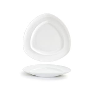 872-DDP020WHP22 11" Triangular Trillium Plate - Porcelain, White