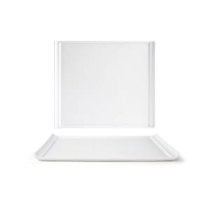 872-DOS022WHP22 Rectangular Nouvelle Plate - 12" x 10", Porcelain, White