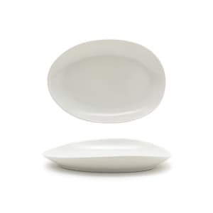 872-DSP033BEP22 Oval Tides™ Plate - 8" x 5 1/2", Porcelain, Scallop