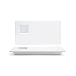 872-DSU007WHP22 Rectangular Canvas® Plate - 11" x 6", Porcelain, White