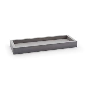 872-RTR006GYB12 Rectangular Serving Tray - 11 3/4" x 4 1/4" x 1 1/4", Bamboo, Smoke
