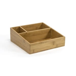 872-RAH002BBB11 (3) Compartment Condiment Organizer - 8 1/4" x 3", Bamboo