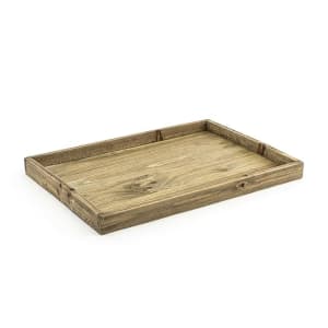 872-RRT005NAW21 Rectangular Rustic Wood™ Serving Tray - 13" x 19", Cider
