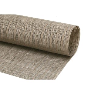 872-RTL013TAV83 Rectangular Metroweave® Woven Vinyl Placemat - 17 1/2" x 11 3/4", Tan