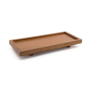 872-RTR004RUW22 Rectangular Serving Tray - 10" x 4 1/2" x 1 1/4", Rubberwood