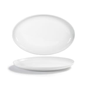 872-DOS035WHP21 Oval Harmony™ Plate - 13" x 8 1/2", Porcelain, White