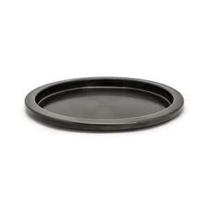 872-RRT011BKS21 14" Round Serving Tray - Stainless Steel, Matte Black