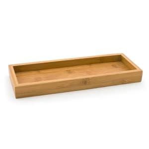 872-RTR006BBB12 Rectangular Serving Tray - 11 3/4" x 4 1/4" x 1 1/4", Bamboo