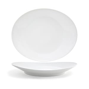 872-SPT006WHP20 15" x 12 1/2" Oval Ellipse™ Platter - Porcelain, White