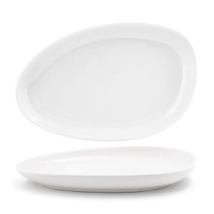872-SPT056WHP20 Oval Kiln® Plate - 14" x 9", Porcelain, White