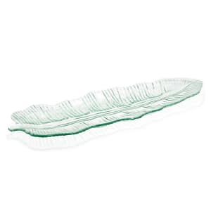 872-SPT040CLG20 36" x 13" Leaf Shape Arctic™ Platter - Glass