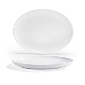 872-SPT063WHP21 Oval Harmony™ Plate - 15" x 9 3/4", Porcelain, White