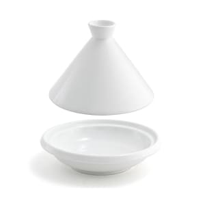 872-STN001WHP20 6 1/2" Tajine w/ Cover - Porcelain, White